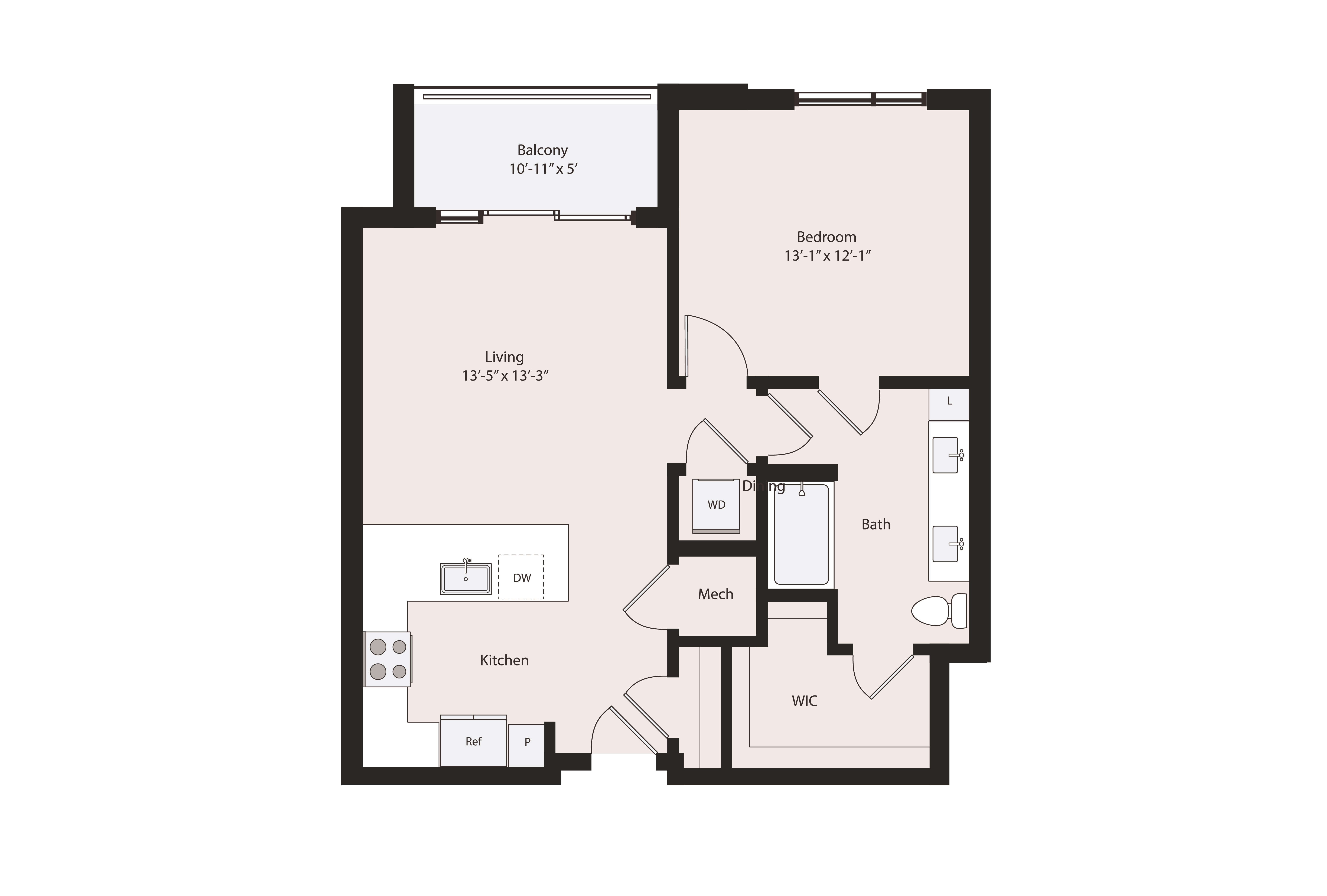 Floor plan layout diagram for A1-2